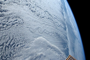 ISS Space Station Prints: Von Karman Vortex Cloud Print