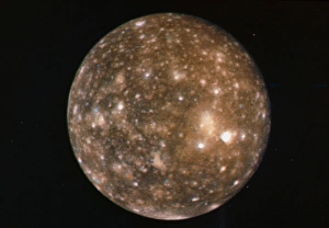 Voyager 2 photo of Callisto, Jupiters fourth moon Voyager 2 photo of Callisto, Jupiters fourth moon