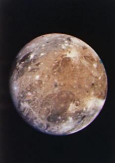 Voyager I photo of Ganymede, Jupiters third moon Voyager I photo of Ganymede, Jupiters third moon