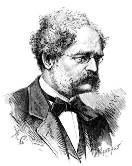Print of Werner Siemens, a German engineer in formal attire