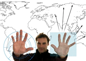 High Tech Communications Prints: Worldwide communication