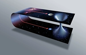 Wormhole Print: A conceptual artwork of a shortcut through space-time