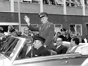Yuri Gagarin driving through London, UK Yuri Gagarin driving through London, UK
