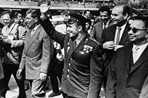 Yuri Gagarin visiting Budapest, Hungary in 1961 Yuri Gagarin visiting Budapest, Hungary in 1961