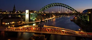England, Tyne & Wear, Newcastle Upon Tyne. Panoramic view of the River Tyne England, Tyne & Wear, Newcastle Upon Tyne. Panoramic view of the River Tyne