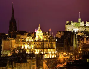 Scotland, Edinburgh, City Skyline. City skyline viewed from Calton Hill looking towards Scotland, Edinburgh, City Skyline. City skyline viewed from Calton Hill looking towards