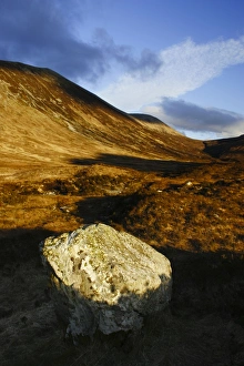Scotland, Isle of Skye, Glen Sligachan. Evening light iluminates the red hues of the wild Scotland, Isle of Skye, Glen Sligachan. Evening light iluminates the red hues of the wild