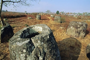 Prints of The 2000 year old Plain of Jars, Xieng Khuang Province, Laos, Asia Laos Prints: The 2000 year old Plain of Jars Print