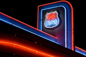 Sign Prints: The 66 Diner Print along Route 66, Albuquerque