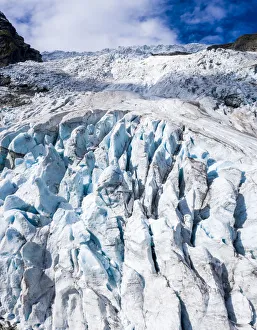 Aerial by drone of ice blocks of Boyabreen Glacier, Jostedalsbreen National Park Aerial by drone of ice blocks of Boyabreen Glacier, Jostedalsbreen National Park