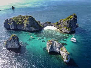 Aerial of Koh Ha, Mu Ko Lanta National Park, Thailand, Southeast Asia, Asia Aerial of Koh Ha, Mu Ko Lanta National Park, Thailand, Southeast Asia, Asia