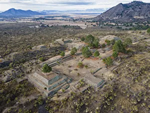 Aerial of the Mesoamerican archaeological site of Cantona, Puebla, Mexico, North America Aerial of the Mesoamerican archaeological site of Cantona, Puebla, Mexico, North America