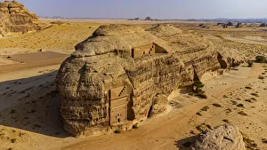 Aerial of the rock tombs, Madain Saleh (Hegra) (Al Hijr), UNESCO World Heritage Site Aerial of the rock tombs, Madain Saleh (Hegra) (Al Hijr), UNESCO World Heritage Site
