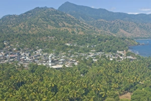 Aerial view of the island of Anjouan (Ndzuani) (Nzwani), Comoros, Indian Ocean, Africa Aerial view of the island of Anjouan (Ndzuani) (Nzwani), Comoros, Indian Ocean, Africa
