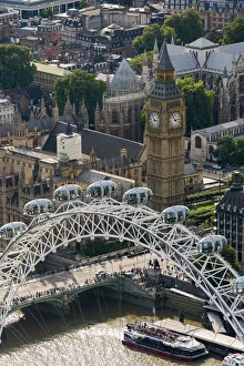 London Eye and Houses of Parliament Print