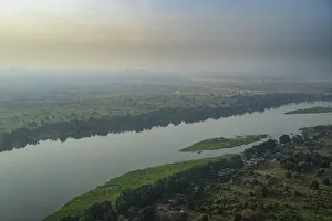 Aerial of the White Nile, Juba, South Sudan, Africa Aerial of the White Nile, Juba, South Sudan, Africa