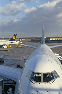 Prints of Aircraft on the ground, Frankfurt Rhein-Main Airport, Frankfurt, Germany, Europe Frankfurt Am Main Prints: Aircraft Print, Frankfurt Rhein-Main Airport