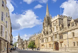 All Souls College Oxford and Tower of the University Church of St. Mary the Virgin, Oxford, Oxfordshire, England All Souls College Oxford and Tower of the University Church of St. Mary the Virgin, Oxford, Oxfordshire, England