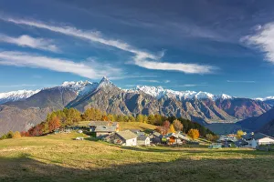 Amazing clouds above a traditional mountain village, Valchiavenna, Lombardy, Italy Amazing clouds above a traditional mountain village, Valchiavenna, Lombardy, Italy