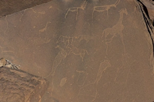 Ancient rock engravings, Twyfelfontein, UNESCO World Heritage Site, Namibia, Africa Ancient rock engravings, Twyfelfontein, UNESCO World Heritage Site, Namibia, Africa