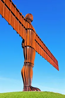 Prints of The Angel of the North sculpture by Antony Gormley, Gateshead, Newcastle-upon-Tyne, Tyne and Wear, England, United Kingdom, Europe Sculpture Prints: The Angel of the North Print, Gateshead, England