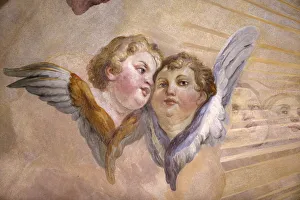 Angels in dome fresco by Johann Michael Rottmayr, Karlskirche (St Angels in dome fresco by Johann Michael Rottmayr, Karlskirche (St