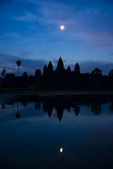 Map Prints: Angkor Archaeological Complex Print before Dawn