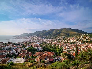 Samos Island Greece Prints: Ano Vathy and Samos Town, elevated view