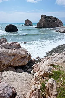 Aphrodite Rock and Beach, Cyprus, Mediterranean, Europe Aphrodite Rock and Beach, Cyprus, Mediterranean, Europe
