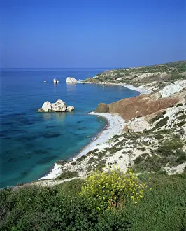 Prints of Aphrodites Rock, Paphos, UNESCO World Heritage Site, South Cyprus, Cyprus, Mediterranean, Europe Related Image Prints: Aphrodites Rock Print, Paphos UNESCO Site, South Cyprus