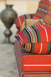 Prints of Arabic cushions, Dubai, United Arab Emirates, Middle East Related Prints: Arabic Cushion Print, Dubai