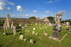 Ardmore church and graveyard, County Waterford, Munster, Republic of Ireland, Europe Ardmore church and graveyard, County Waterford, Munster, Republic of Ireland, Europe
