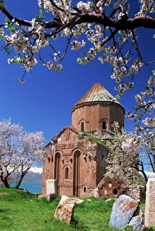 The Armenian church of the Holy Cross on Akdamar Island in Lake Van The Armenian church of the Holy Cross on Akdamar Island in Lake Van