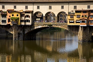 Tuscany Europe Travel Prints: Arno River and Ponte Vecchio