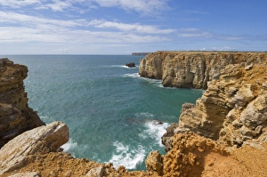 Atlantic Ocean and cliffs on the Cape St. Vincent peninsula, Sagres, Algarve Atlantic Ocean and cliffs on the Cape St. Vincent peninsula, Sagres, Algarve