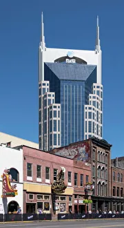 The AT&T Building, locally known as the Batman Building in Nashville, Tennessee The AT&T Building, locally known as the Batman Building in Nashville, Tennessee
