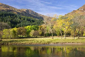 Autumn view across Loch Lubnaig to the slopes of Ben Ledi, near Callander Autumn view across Loch Lubnaig to the slopes of Ben Ledi, near Callander
