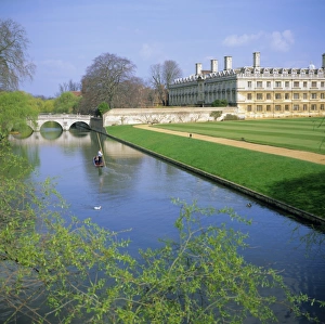 Prints of The Backs, River Cam, Clare College, Cambridge, Cambridgeshire, England, UK Cambridgeshire Prints: The Backs River Cam Print