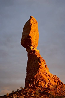Balanced Rock Formation Prints: Balanced Rock at sunset