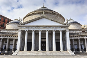 Basilica di San Francesco di Paola, in the cobbled square of Piazza del Plebiscito Basilica di San Francesco di Paola, in the cobbled square of Piazza del Plebiscito