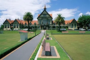 North Island Travel Destinations Prints: Bath house and Museum