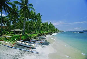 Prints of The beach at Candidasa, popular east coast resort which has lost a lot of sand to erosion, Bali, Indonesia, Asia Indonesia Prints: The Beach at Candidasa Print