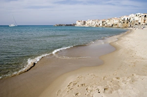 Mediterranean Sea Resorts Prints: Beach, Cefalu