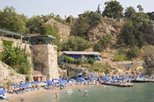 Turkey Tourism Prints: Beach next to Old Harbour