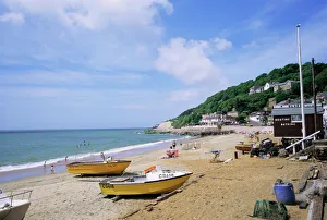 Prints of Beach, Ventnor, Isle of Wight, England, United Kingdom, Europe Isle Of Wight Prints: Ventnor Beach Print