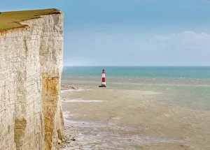 Lighthouses In Europe Prints: Beachy Head and the Beachy Head lighthouse