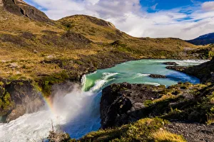Beautiful rainbow over Torres del Paine National Park, Patagonia, Chile, South America Beautiful rainbow over Torres del Paine National Park, Patagonia, Chile, South America