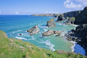 Coastal Walks In Cornwall Prints: Bedruthan Steps, north coast, Cornwall, England, UK