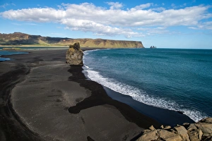 Black sand beach near Vik, Iceland, Polar Regions Black sand beach near Vik, Iceland, Polar Regions