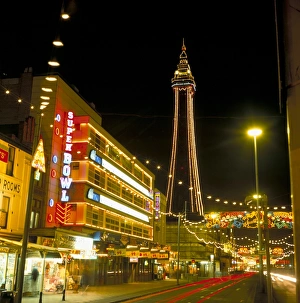 Lancashire Tourist Attractions Prints: Blackpool illuminations, Blackpool, Lancashire, England, United Kingdom, Europe